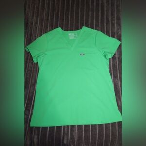 Figs Emerald Green Scrub Top